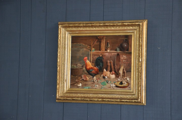 Schilderij op eiken paneel getekend Ed. Quitton, 19de eeuw Schilderij op eiken paneel getekend Ed. Quitton, 19de eeuw