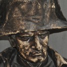 Napoleon buste terracotta getekend Goldschneider detail 1 Napoleon buste terracotta getekend Goldschneider detail 1