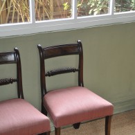 Set van 5 mahony stoelen Engels ca. 1870 Set van 5 mahony stoelen Engels ca. 1870